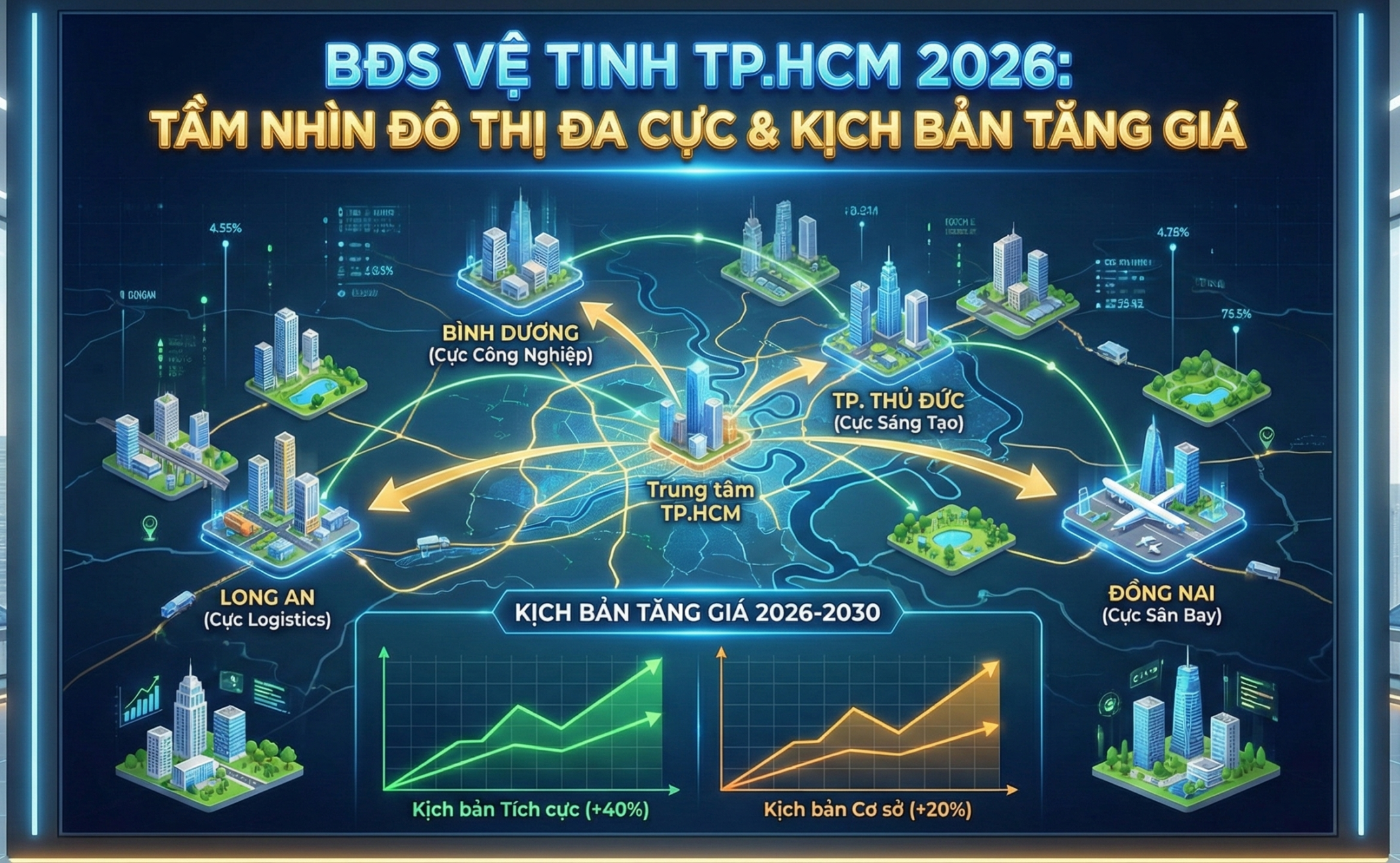 Thị Trường Bất Động Sản TP.HCM & Vùng Ven 2026: Bản Đồ Dự Án Trọng Điểm & Dòng Tiền | Bùi Trọng Vương