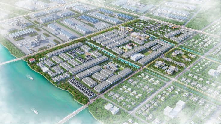 Dãy nhà phố thương mại sầm uất kề cận KCN Thủ Thừa