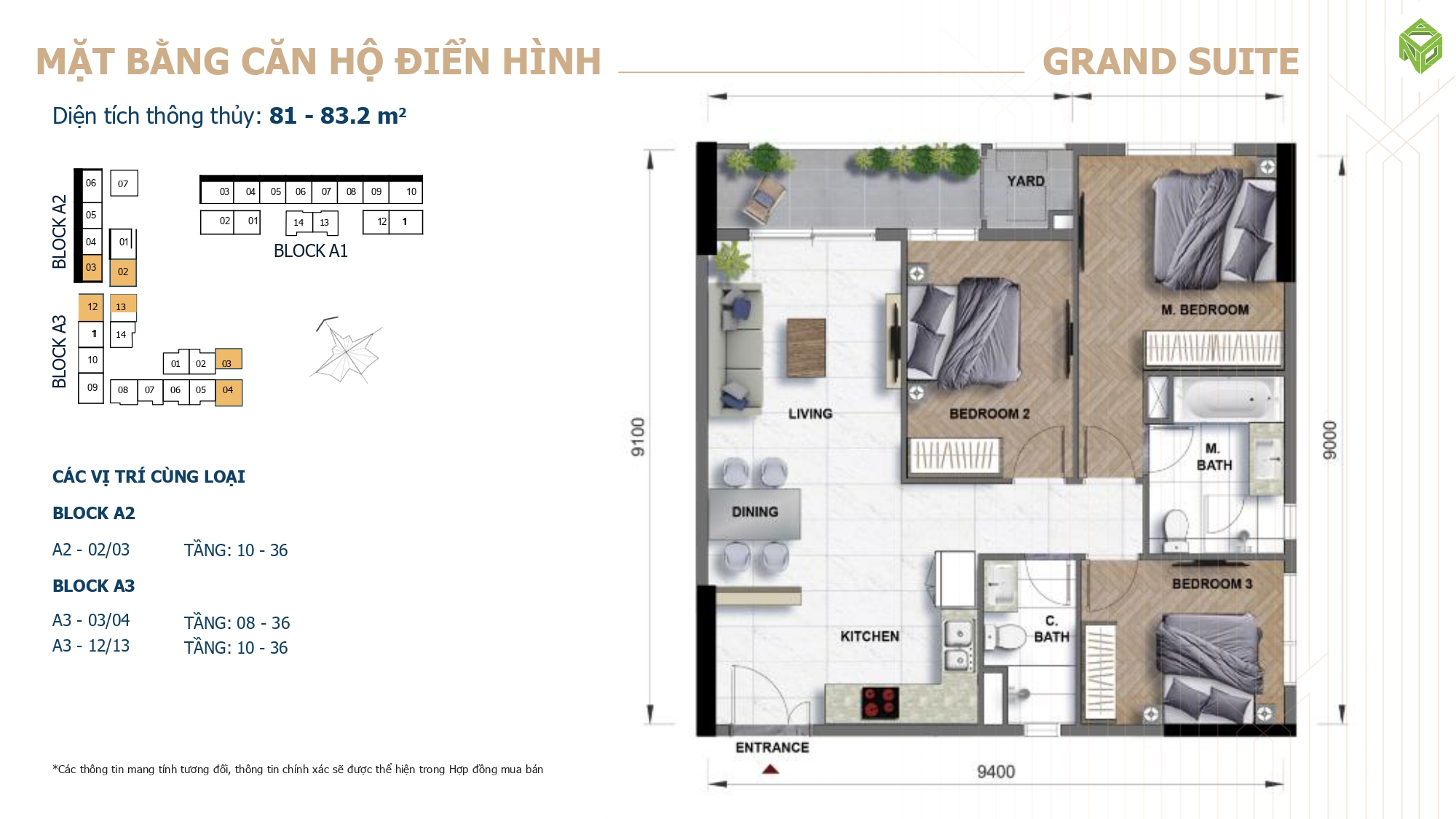 Mặt Bằng Căn Hộ The Grand Manhattan