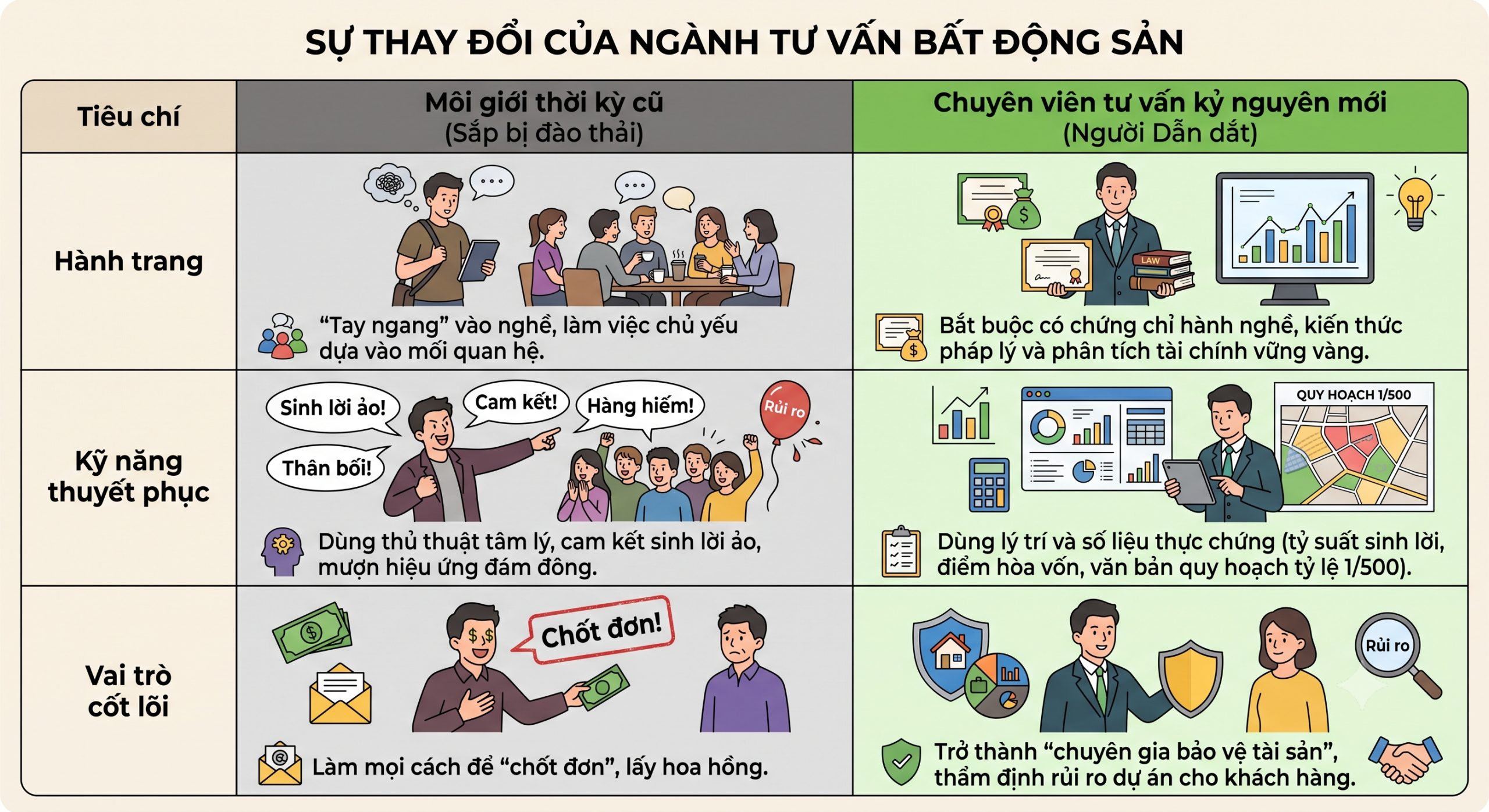 Sự thay đổi của ngành tư vấn BDS