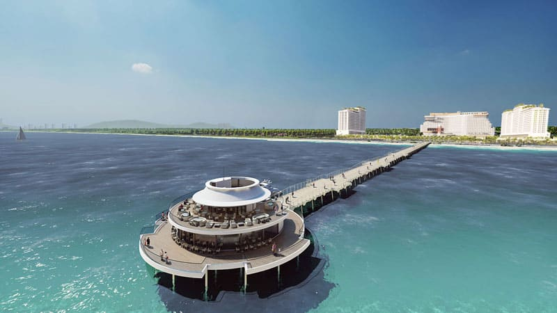 Cầu tàu Polaris Bridge - Cầu Vọng Cảnh: Dài 400m, hầm rượu vang dưới biển 2.000 chai.