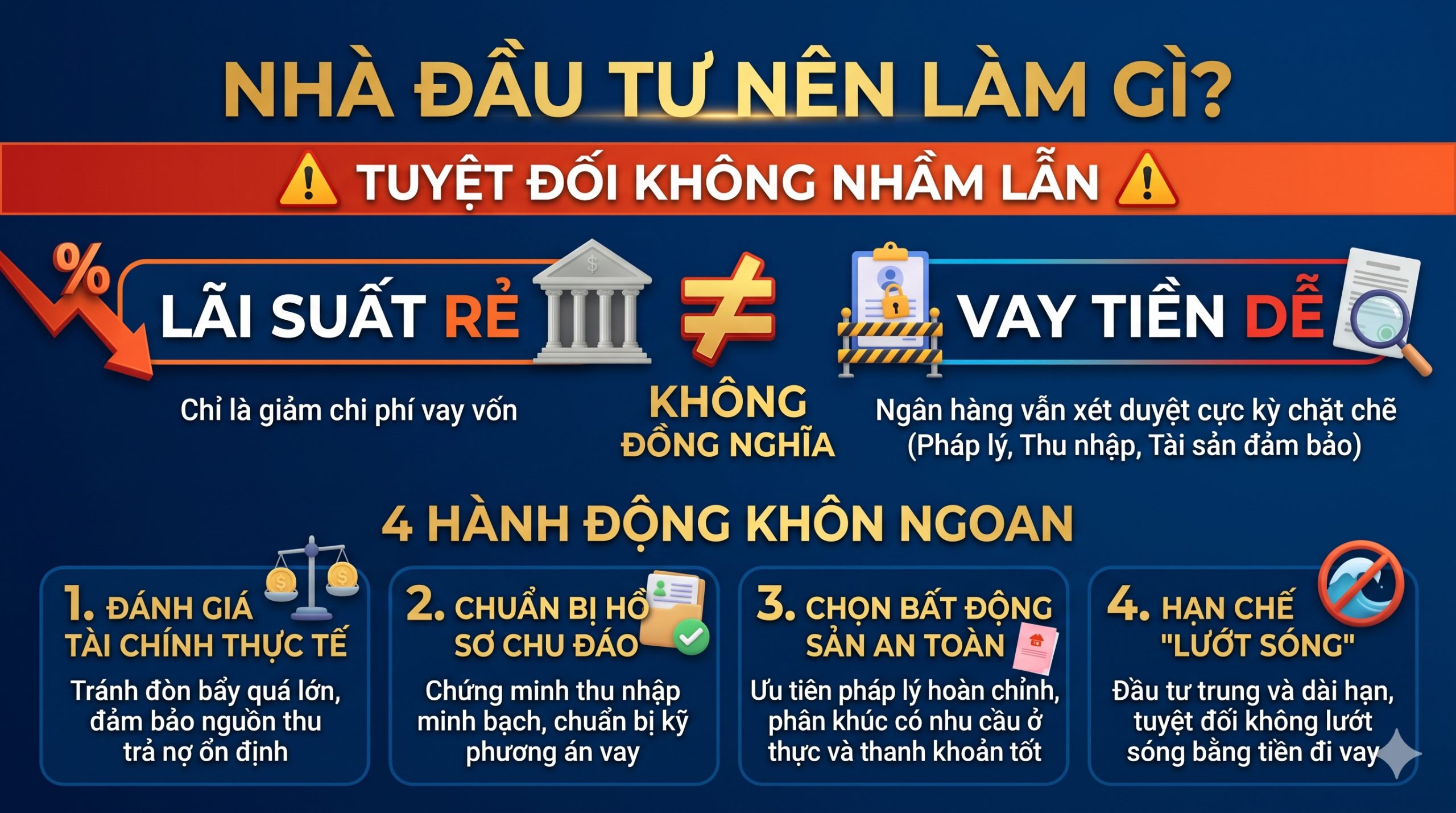 Tuyệt đối không nhầm lẫn giữa việc "lãi suất rẻ" và "vay tiền dễ"