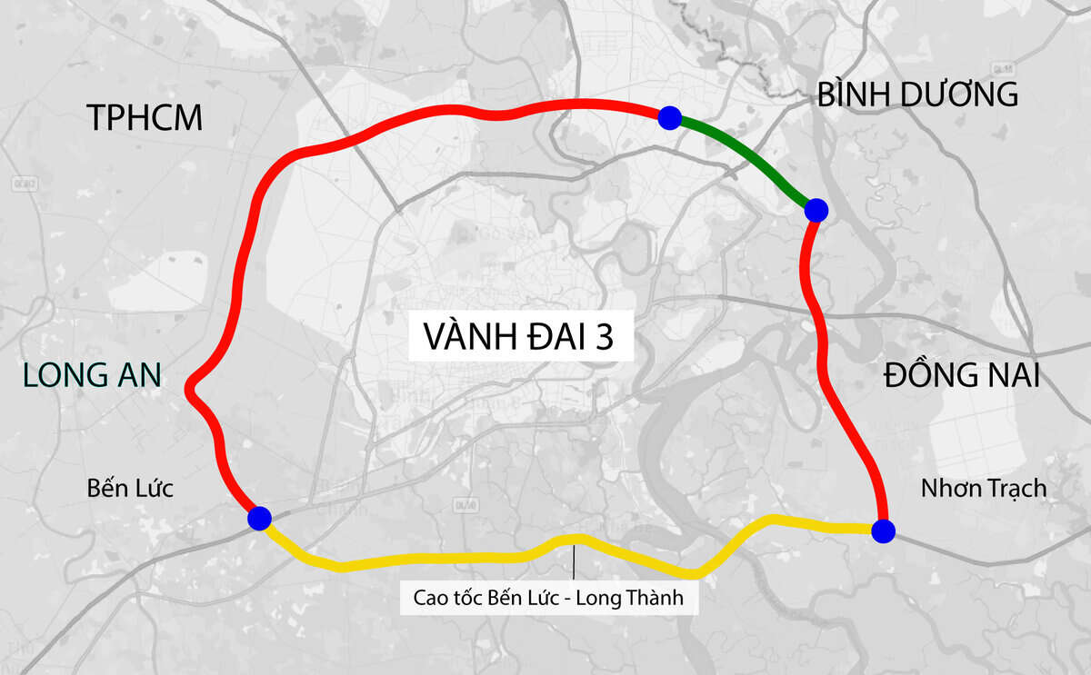 Cao tốc Bến Lức – Long Thành và Vành Đai 3